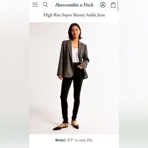Abercrombie & Fitch Women's Black Skinny Ankle Jeans